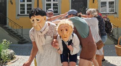 Hochzeitsspalier beim Pflasterspektakel in Wangen